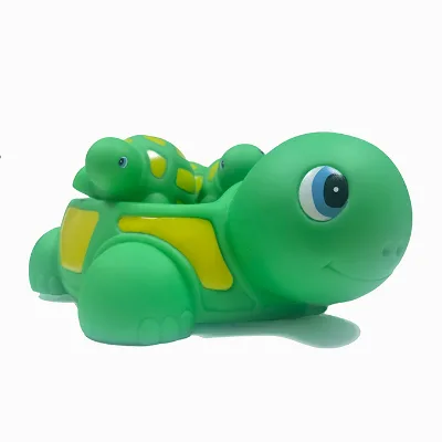 Squeaky Turtle Neck Suit PVC Baby Bath Toy with Animals-Unisex for 0-24 Months