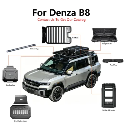 Axinda Full Exterior Modification Kit Heavy Duty Steel Roof Rack Side Ladder Easy Installation Mecha Armor Cargo Box Upgrade