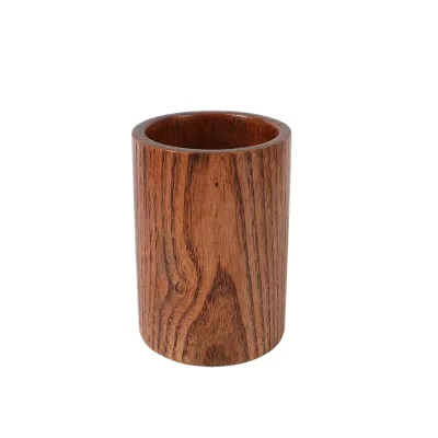 Wholesale Wooden Round Tabletop Chopsticks Container Drain Holder for Household Storage Chopsticks Storage Rack