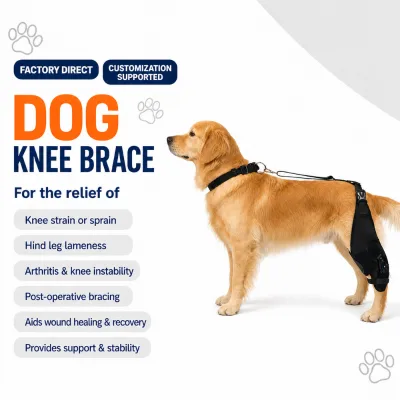 Reliable Breathable Fabric Hinge Stabilizer Dog Knee Brace Pet Leg Strain Sprain Hind Lameness Arthritis Recovery Support
