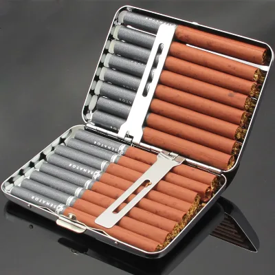 High Quality 16 Metal Stainless Steel Cigarette Box Case