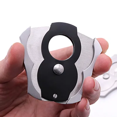 Factory Wholesale Stainless Steel Compact Portable Sliding Cutting Metal Scissors Cigar Cutter