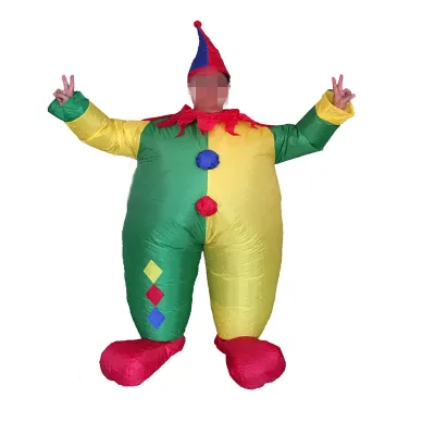 Funny Adult Unisex Halloween Cosplay Costume Inflatable Polyester Mascot Clown Suit for Your Cosplay Fun