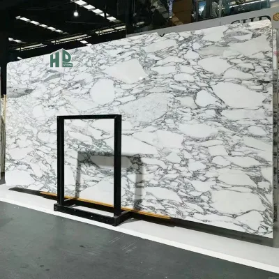 New Arrival High Gloss Polished Custom Cut to Size White Arabescato Corchia Marble Slabs for Modern Bathroom Interior Design