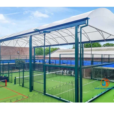 Sstd Padel Court with Roof Outdoor Padel Court Rain Roof Custom Padel Tennis Court Roof