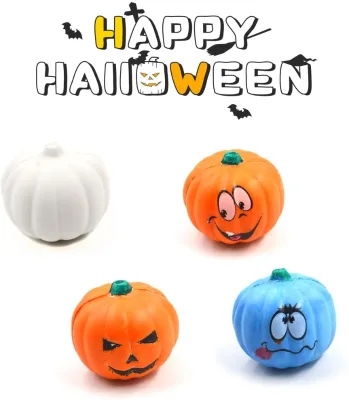 Paint Your Own Squishy Pumpkin 6 Pack - Slow Rising with Decorating Stickers Kids Crafts for Halloween Thanksgiving Party Favors