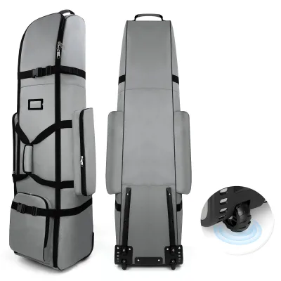 Large-Capacity Waterproof Oxford Cloth Two-Wheel Foldable Golf Travel Bag Convenient Air Consignment Bag