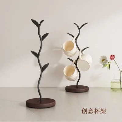 Creative Bamboo Tree-shaped Multifunctional Cup Holder & Key Storage Rack for Living Room Decor Storage Rack Ornaments