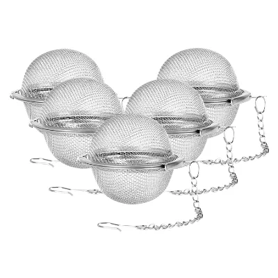 4.5 5.5 7 9 11CM Eco Friendly 304 Stainless Steel Mesh Tea Ball for Loose Leaf Tea and Seasoning Spices