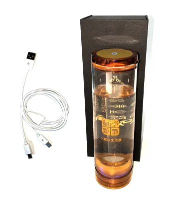 HYDROGEN WATER MACHINE ALKALINE IONIZER GLASS WATER BOTTLE JAPAN WORKMANSHIP BENEFITS ANTIOXIDANT ANTI-AGING DETOXIFICATION