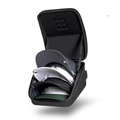 Trapezoid Hat Box Protective Carrier for 4 Caps or Golf Hats