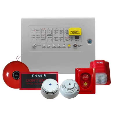 Commercial Fire Alarm System Kit - Control Panel, Horns, Pull Stations