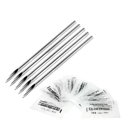 Stainless Steel Medium Taper Sterilized Individually Packaged Disposable Piercing Needles Body Piercing Tools Eyebrow Art