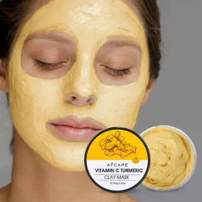 Cosmetic Volcanic Mud Mask Cruelty-free Deep Cleaning Anti-acne and Kaolin Turmeric Clay Face Mask for Women With Sensitive Skin