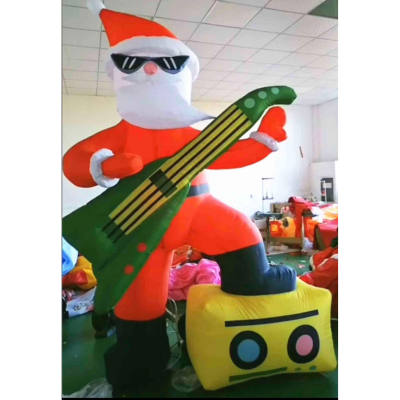 Homemade 20ft Christmas Inflatable Santa Outdoor Christmas  Inflatable Snowman With Rotatable Colorful Light