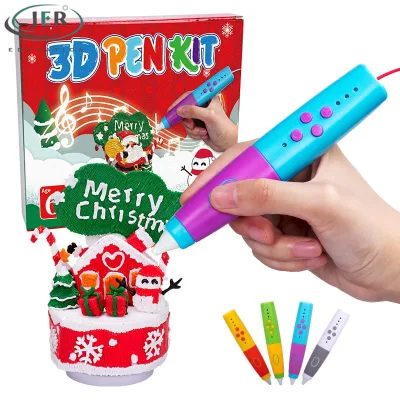 Christmas 3D Pen Kit for Kids with Rotating Music Box DIY STEM Educational Craft Toy CE EN71 FCC RoHS Certified