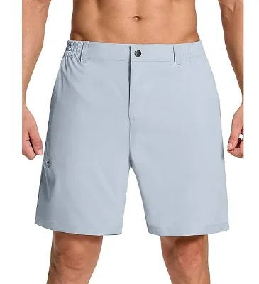 Casual Golf Clothing Quick Dry Men's Moisture Wicking Stretch 7 Inch Jogger Shorts Stretch Sports Hiking Men's Golf Shorts