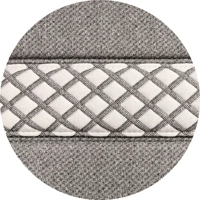 Light Gray Contrast Mattress Border with Diamond Lattice Pattern