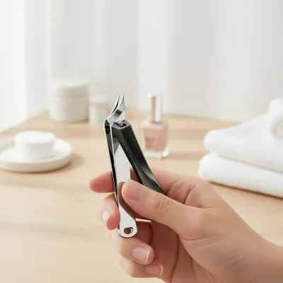 Popular Curved Blade Black Bevel Edge Ingrown Stainless Steel Nail Clipper for Men Pedicure