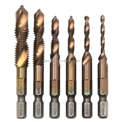 M35 Cobalt Plated Metric Composite Tap M3-M10 Drilling Tapping Machine Multi Functional Drilling Tapping Chamfering Wire Tapping