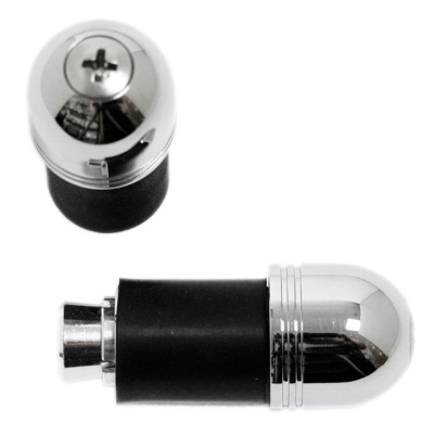 Universal Bar End Chrome D. 22MM With I.D. 14-19MM