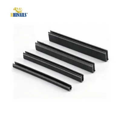 Wholesale 4K High Carbon Steel Black Rust Proof 425K Heavy Duty Staple Gun Nails for Window Screen Rattan Chair Furniture