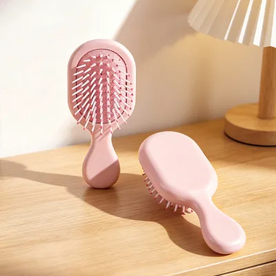 Pink Pocket Hair Massage Comb Travel Detangling Brush Mini Detangling Brushes 3 Colors for Wet & Dry Hair