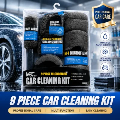 Car Wash Brush Cleaning Kit Microfiber Scratch Free Detailing Tool Set Auto Interior Exterior Cleaning Portable Kit
