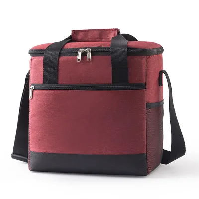 Large Capacity Reusable Work Travel Lunch Bag Crossbody Leakproof Thermal Insulated Cooler Bag