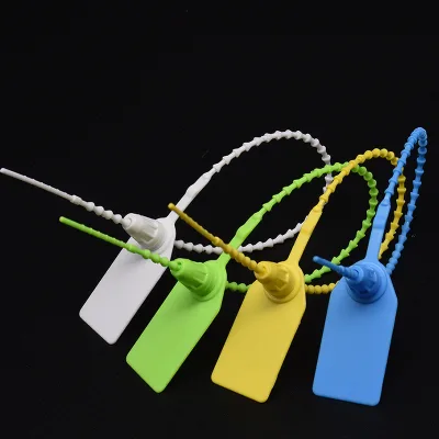 Custom Numbered Trailer Plastic Tamper Pull Tite Tight Security Seals Tags Zip Signage Ties for Fire Extinguishers 250mm Length