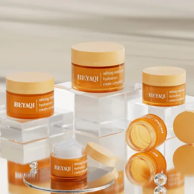 Skincare Packaging New Arrival 30Ml 100Ml Glass Cosmetic Jar,Empty Cosmetics Jars Glass,Glass Cosmetic Jar Clear