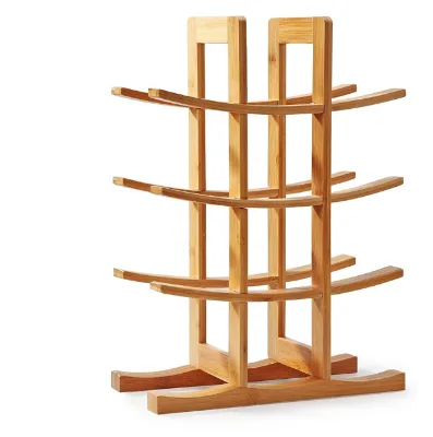 Bamboo Wine Racks Shelf for 12 Bottle Display