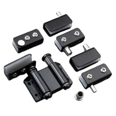 Glass Door Press Push to Open Latch Double Magnetic Catch Pivot Hinge for Glass Door