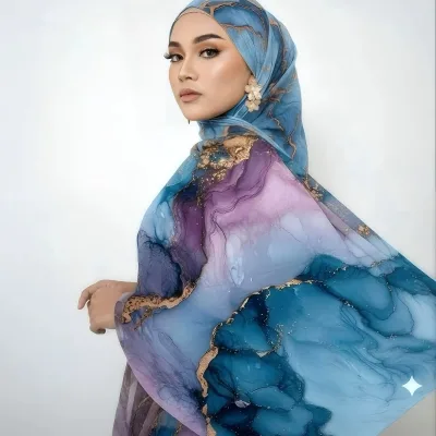 Islamic Muslim Lady Printed Modal Hijab Polka Dot Wholesale Luxury Soft Viscose Printed Model Hijab