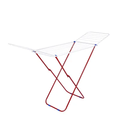 Modern Simple Metal Foldable Drying Rack Space-saving Floor Standing Coat Hanger for Clothes Quilts Shoes Kitchen