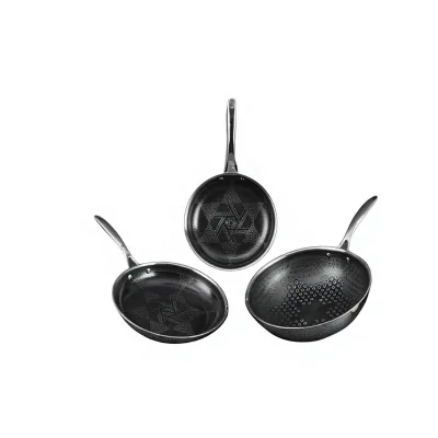 Wholesale Kitchen Wares Iron Drawing Cooking Pot Set Cooking Pans Kitchen Wear Pot Nonstick Cookware Pots for Cooking Set