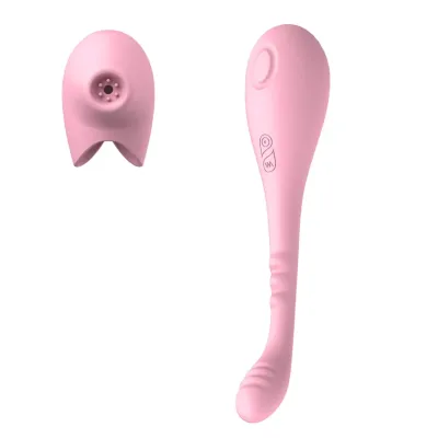 Bendable G Spot Vibrator Silicone Rechargeable Massager Sucking with Adaptors for Multiple Enjoyment