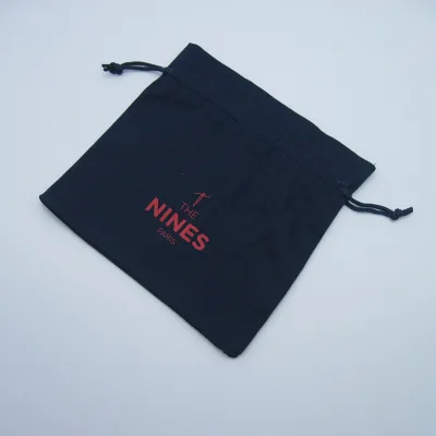 Wholesale Canvas Cotton Jewelry Pouch Drawstring Gift Bags with Custom Dust Covers and Logo Print