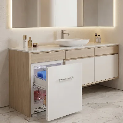 BC-28 Compressor Drawer Fridge Built in Minibar for Bathroom