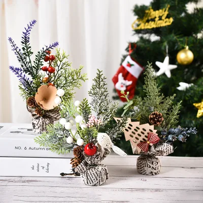 MaoSheng Mini Christmas Tree Decorations Home Table Supplies for Festive Christmas Table Decorations