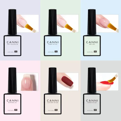 CANNI Factory 9ML Hema Free Base Reinforce Diamond Top Coat Acid Free Primer& Dehydrator Velvet Matte Nail Tips Glue