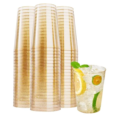 Disposable PP Tea Coffee Wine Cups 9oz 170ML Durable Food Grade Plastic for Home Guest Reception Party Drinking