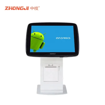 15.6 Inch A4 Touch Screen POS With AI Recognition Printer Face Payment MSR Reader Pillar Style Design Support Android