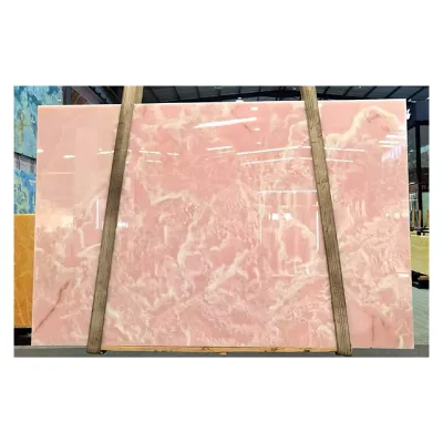 Luxury Pink Onyx Marble Fantasy Pink Onyx Price Polished Pink Onyx Floor Tile for Decoration