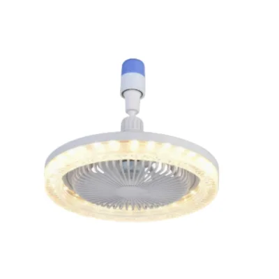 Newest Crystal Adjustable EnergySaving RemoteControl Tricolor E27 LED CeilingFanLight Household Bedroom Livingroom