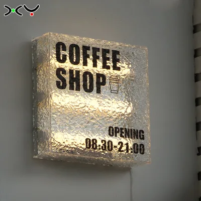 Creative Stone Pattern LED Batten IP65 Acrylic Luminous Door Sign for Shop Interior Design Popular Internet Celebrities Auto PC