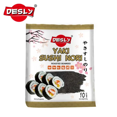 Wholesale 10 Sheets/Bag ABC Grade 28g Yaki Sushi Nori Sweet Tasted Roasted Dried Seaweed