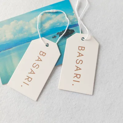 Eco Friendly Hang Tag Custom Printed Brand Clothes Tag Hanging Swing Tags for Garment Dress Tshirt