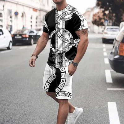 Custom 100 Polyester Fashionable Comfortable Shorts Set Shorts and t Shirt Set Men