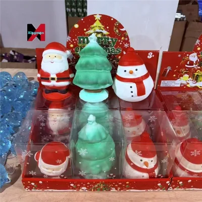 New Creative New Christmas Snowman Pinch Music Slow Rebound Decompression Snowman Christmas Modeling Gift Decompression